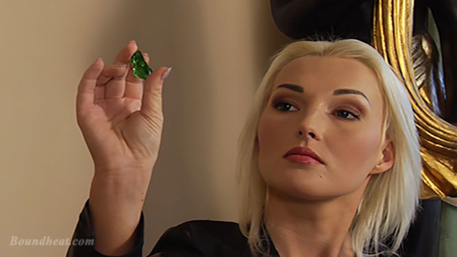 emeralds examined by blonde lesbian mistress